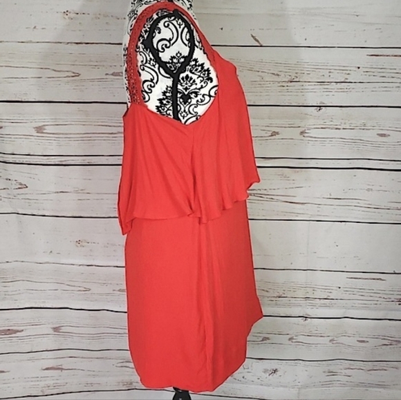 Anthropologie Maeve Red Tisana Crochet Strap Dress - Picture 11 of 12